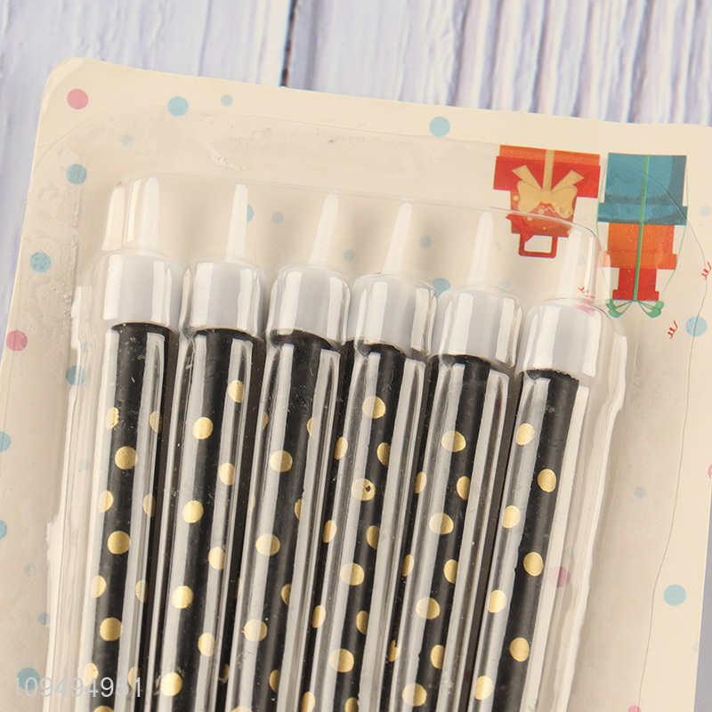 Hot selling 8pcs printed birthday cake candle