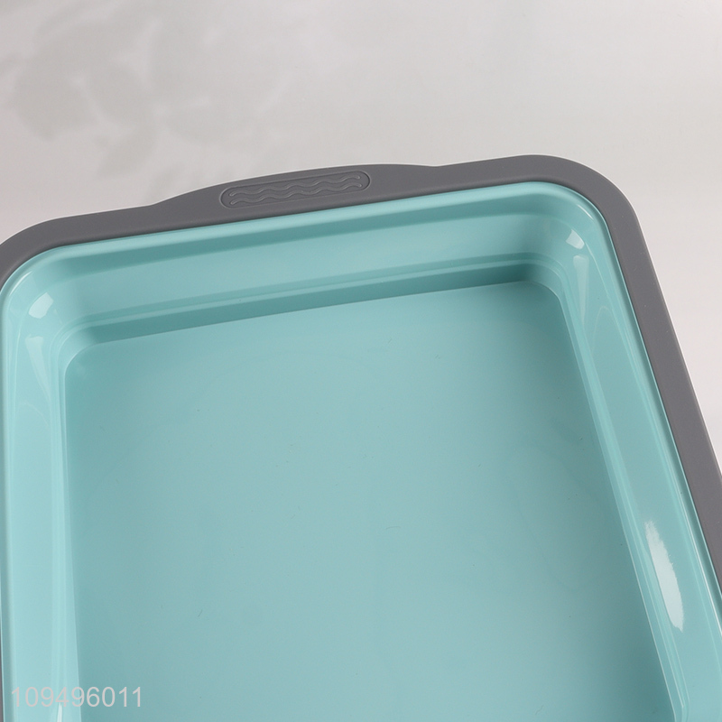 China supplier square foldable silicone air fryer baking pan