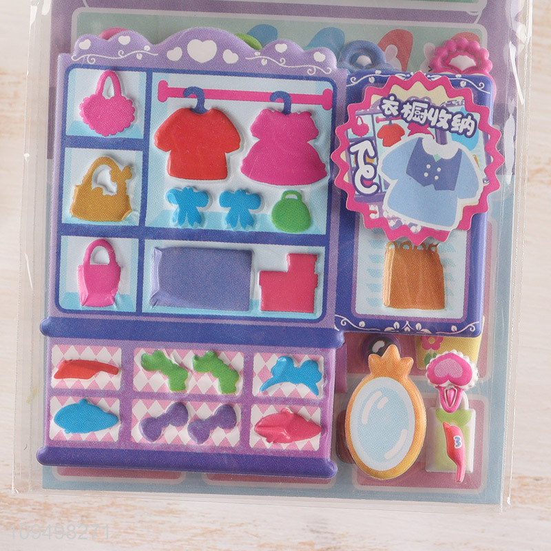 China wholesale double-layer storage puffy dress-up stickers