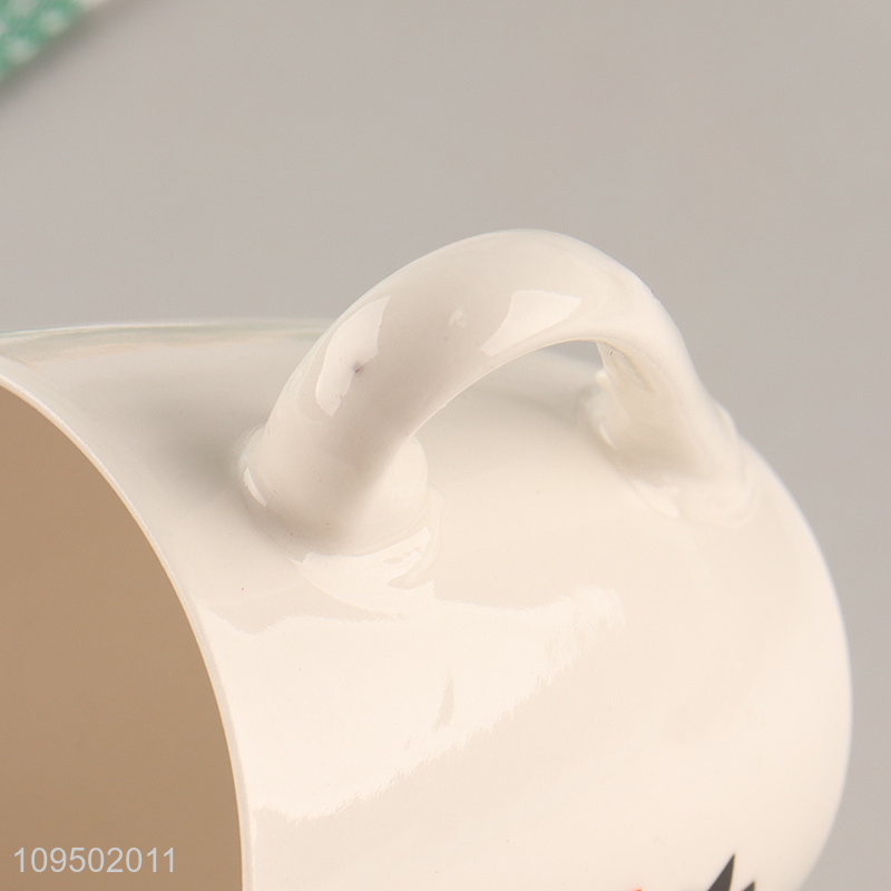 Hot sale valentine ceramic water cup wholesale