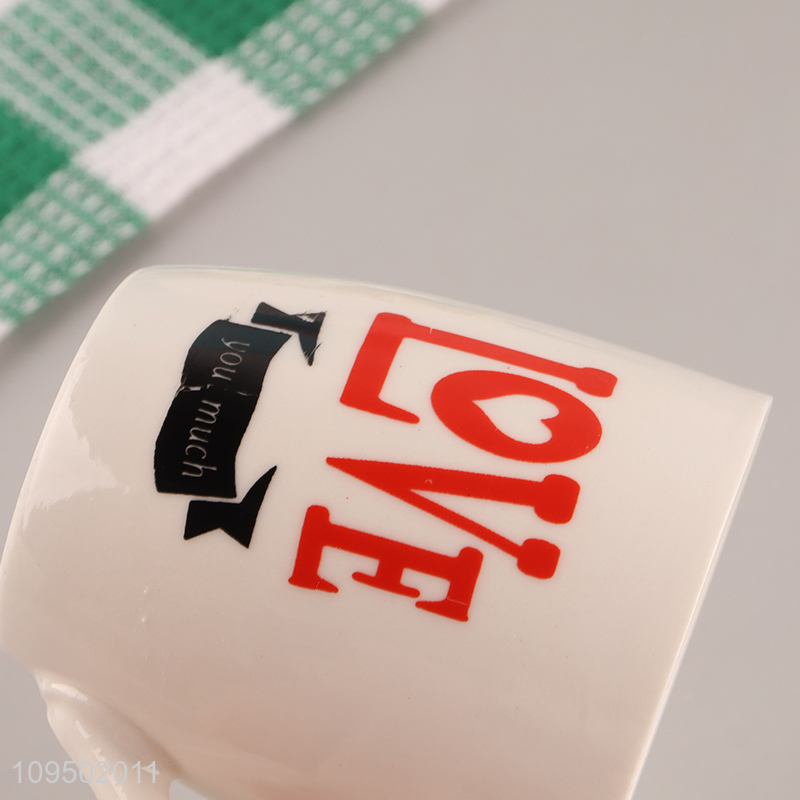 Hot sale valentine ceramic water cup wholesale