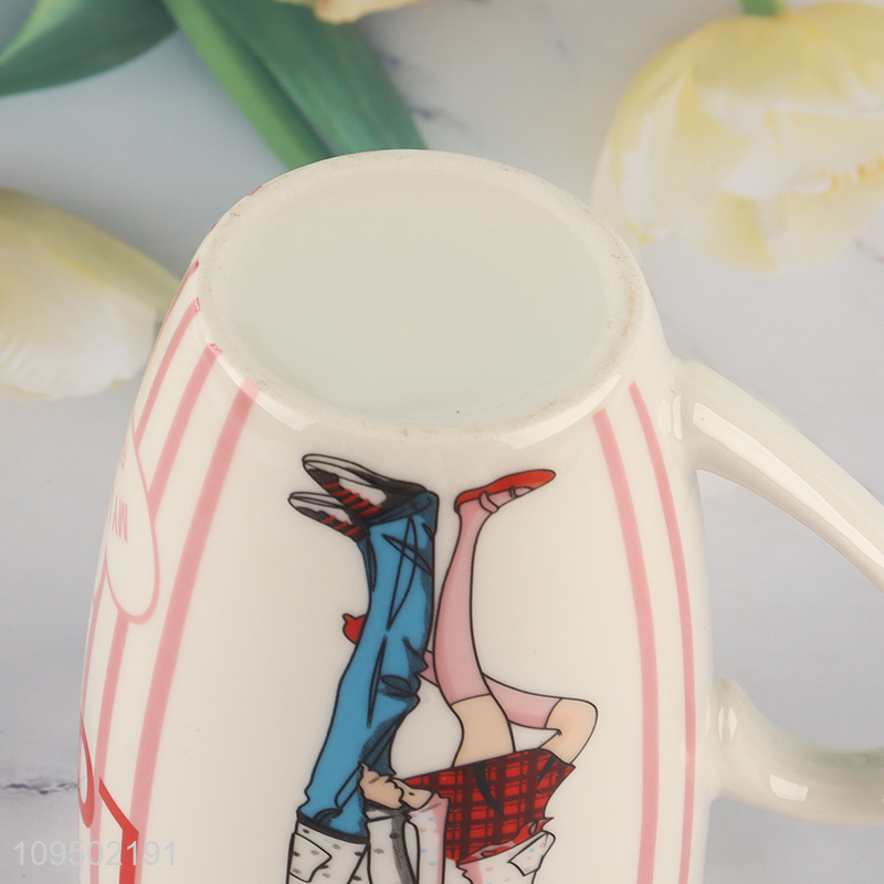 Top quality valentine series ceramic cup water cup