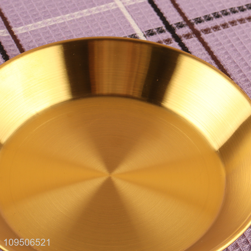 Factory supply stainless steel pizza food serving tray