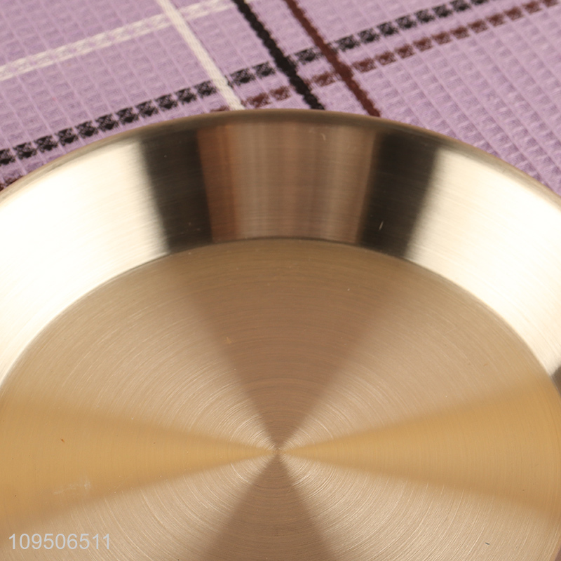 Factory price stainless steel food serving tray pizza plate