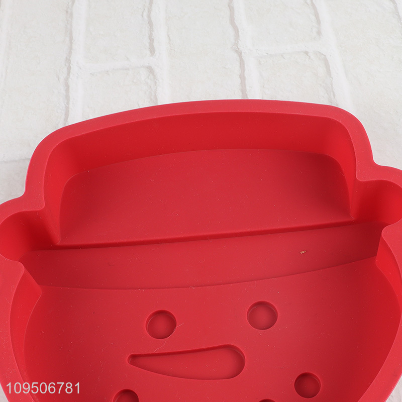 Low price cute snowman silicone cake mold