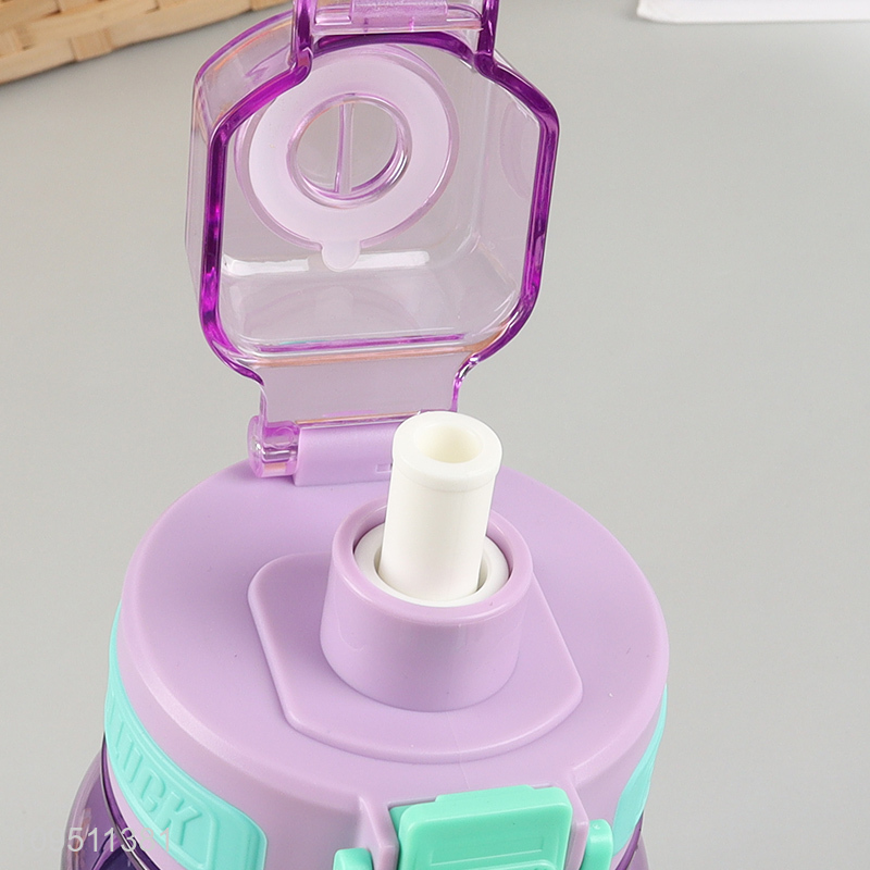 China wholesale multicolor water bottle drinking bottle with straw