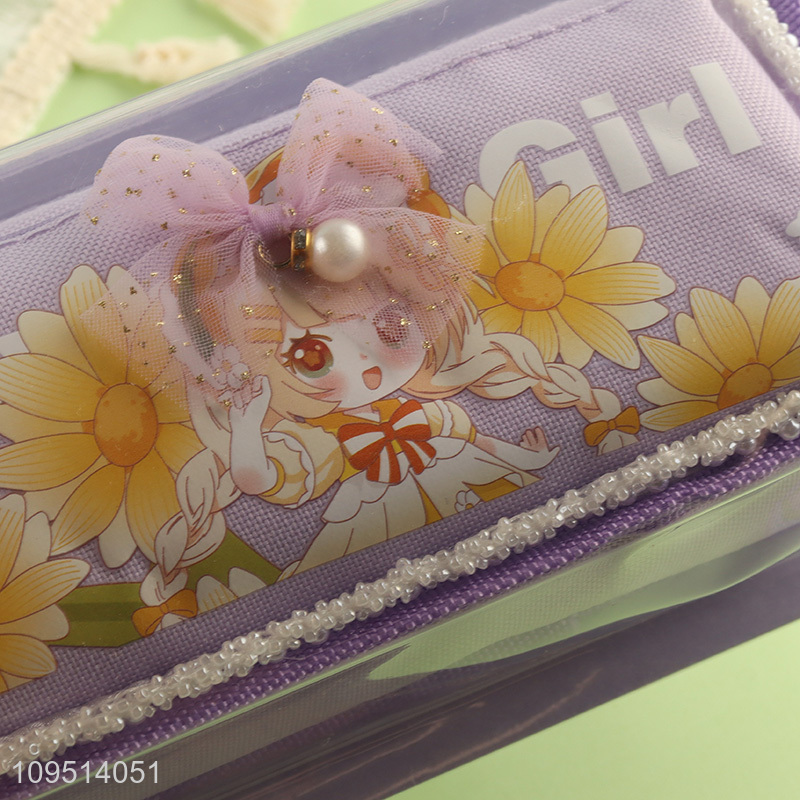 Hot products stationery pencil bag with zipper