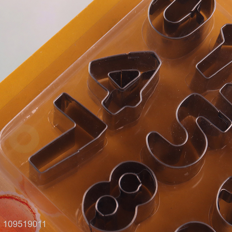 Factory price number series stainless steel cookies cutter cookies mold
