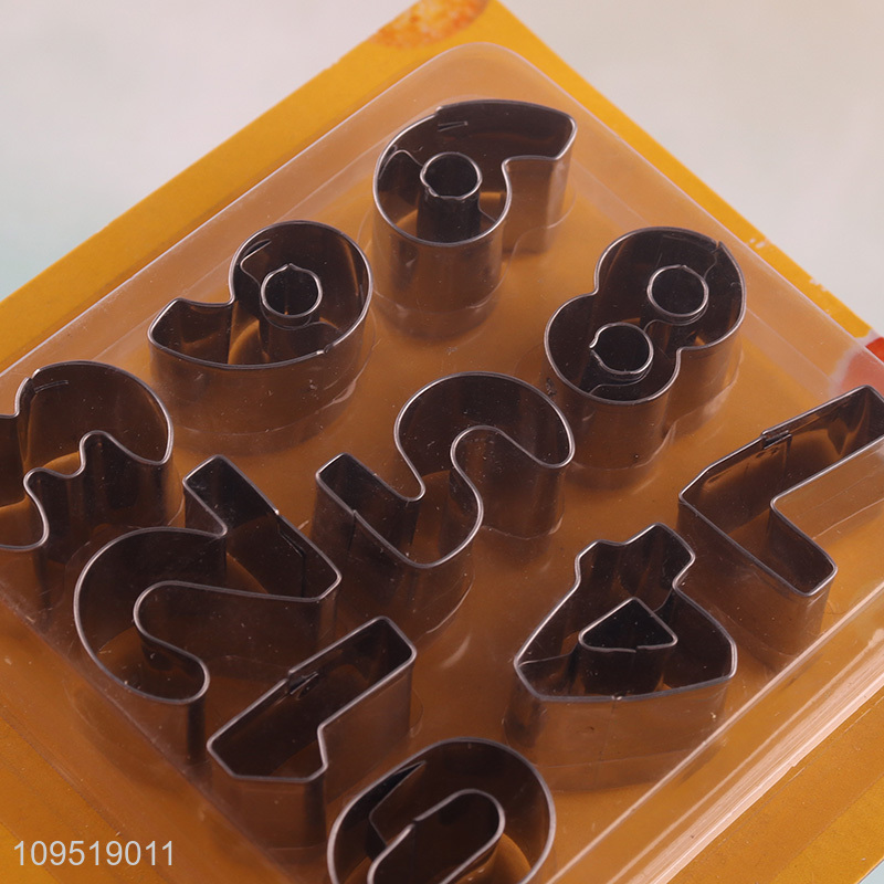 Factory price number series stainless steel cookies cutter cookies mold