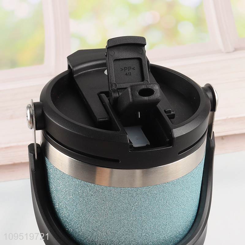 China supplier portable stainless steel water bottle with handle