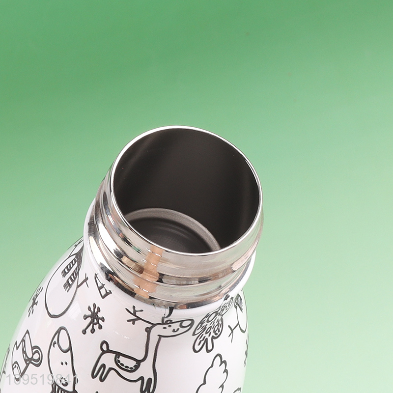 Good selling cartoon printed stainless steel water bottle