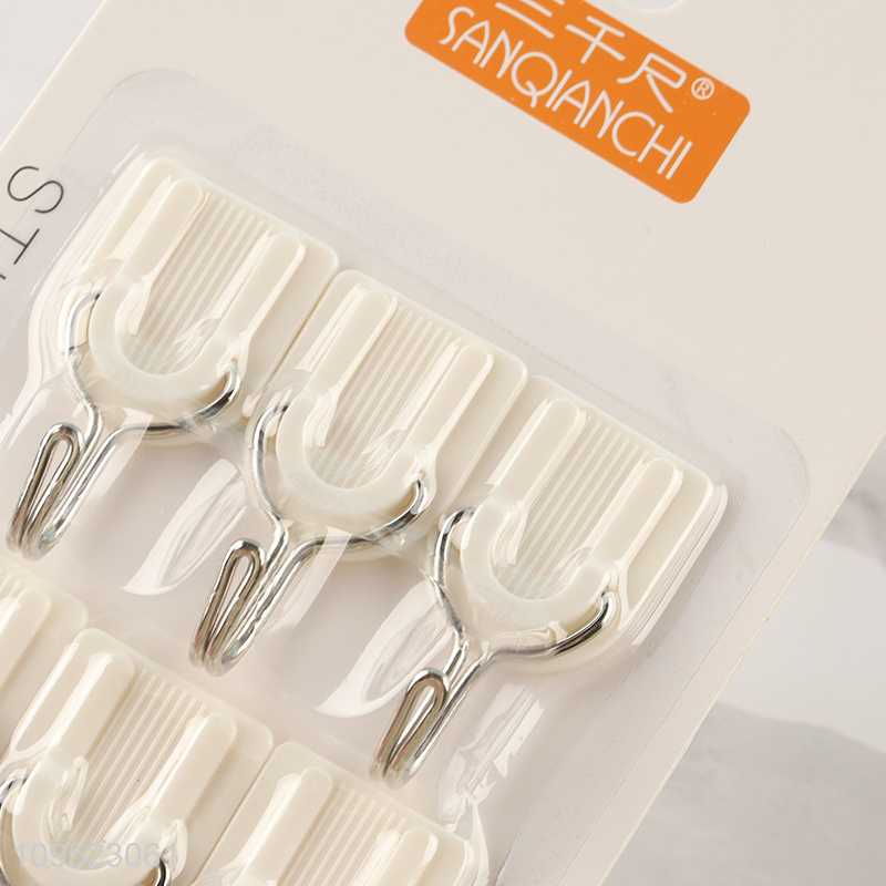 Hot sale 6pcs self adhesive hooks sticky hook