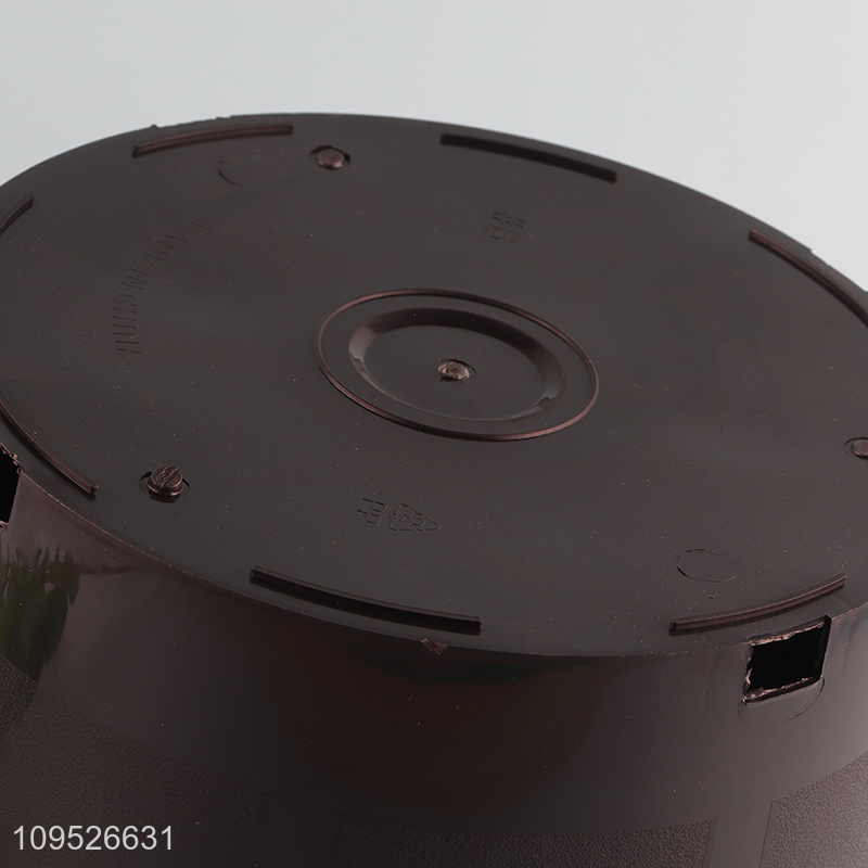New product black round plastic flower pot