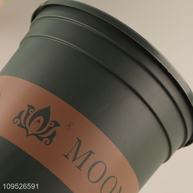 Low price black plastic flower pot for sale