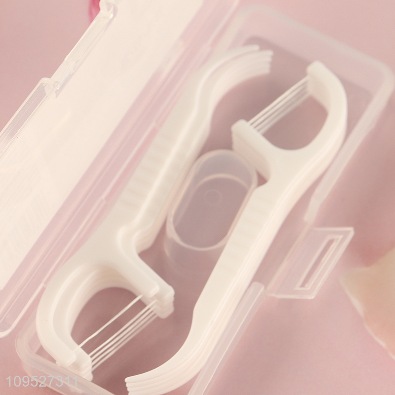 Online wholesale 10pcs travel toothpick floss set