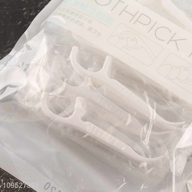 Best quality 100pcs toothpick floss set for sale