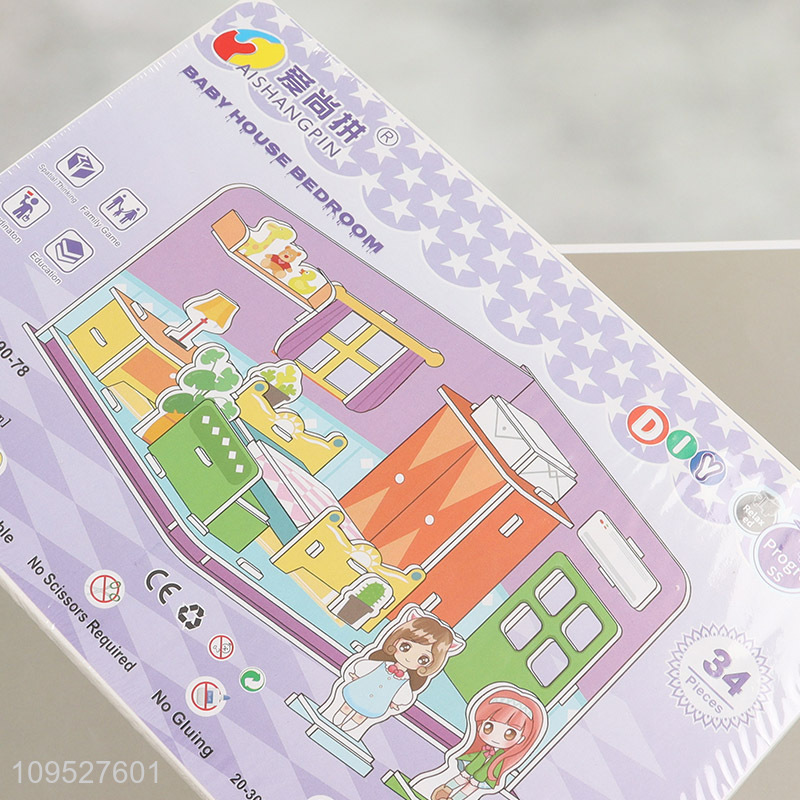 Diy Handmade Assembly Baby House Bedroom 3D Puzzle