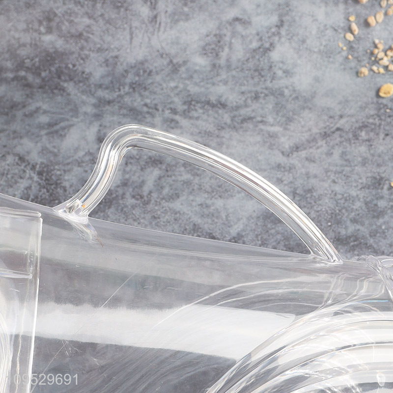 Wholesale clear cold water jug with plastic cup