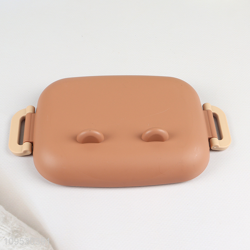 China factory 1200ml bear lunch box with spoon and fork