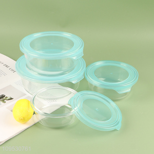 Top sale round glass food container crisper wholesale