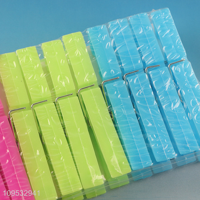 China products 12pcs plastic clothes pegs clothes clips