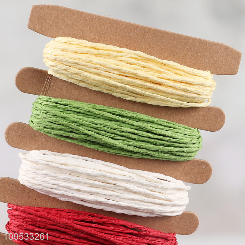 Fashion 6 Colors Soft Paper Raffia String For Gift Wrapping