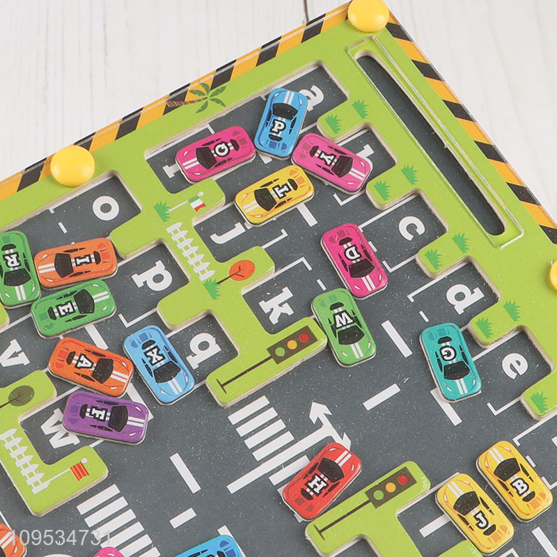 Kids Car Parking Maze Beads Moving Board Toy Education Toy