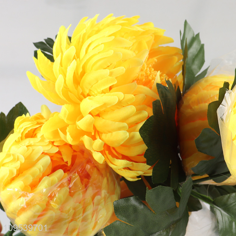 High Quality 7 Heads Artificial Pink Peony Bouquet Simulation Flower