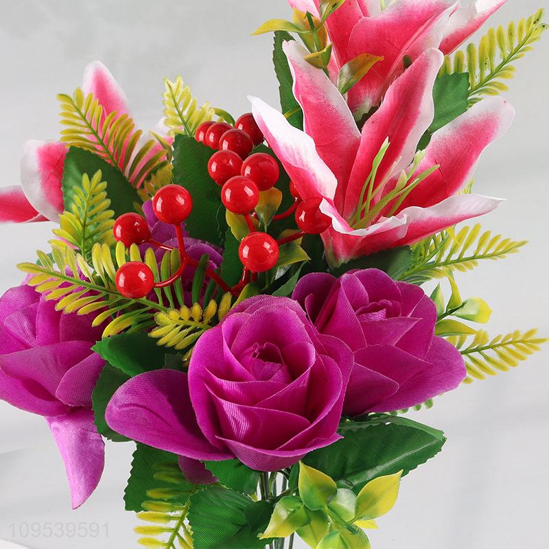 Fashion 9 Heads Artificial Flower Decorative Faux Flowers