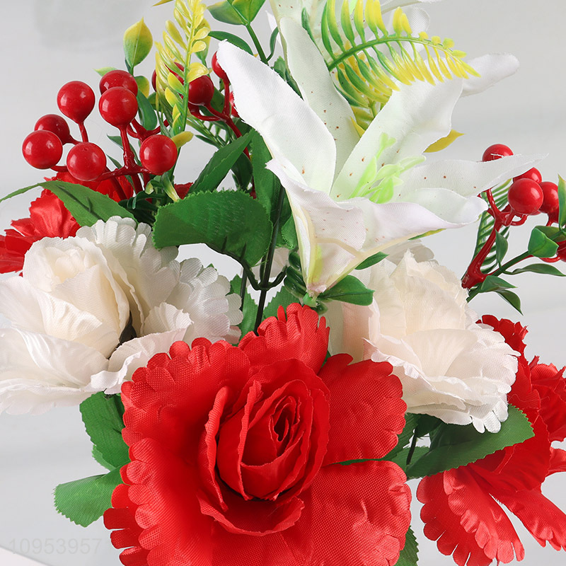 Custom 10 Heads Artificial Flower Fake Bouquet