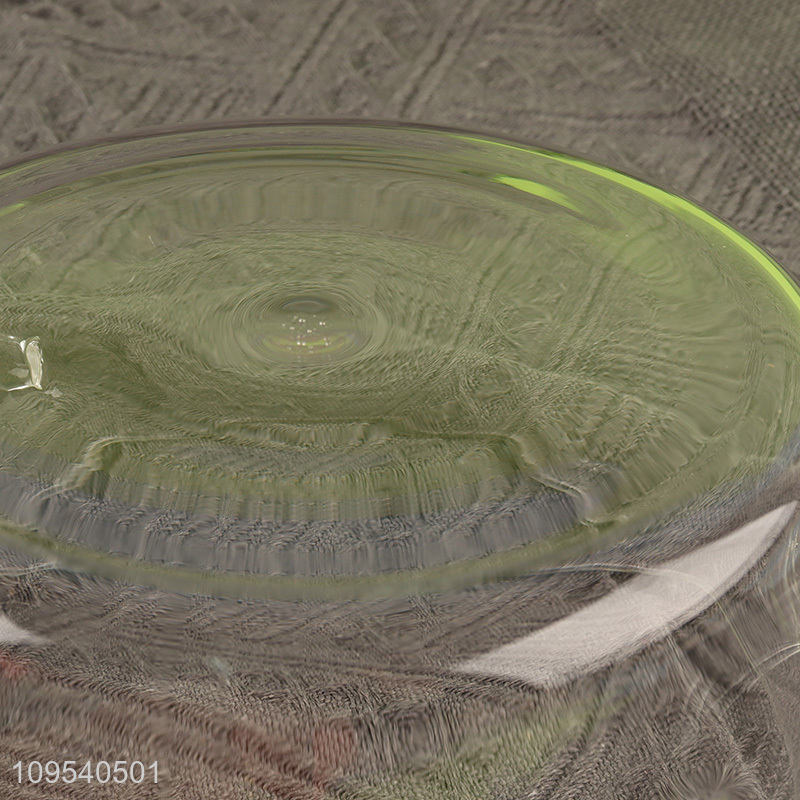 New product round double ear glass pot with lid
