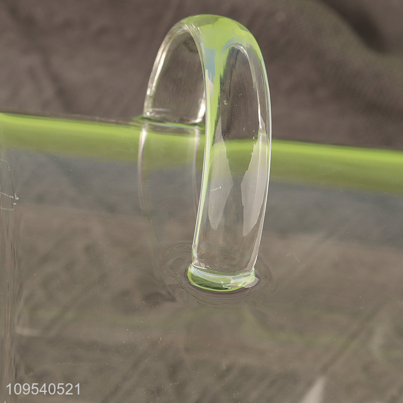 Wholesale clear double ear glass pot for kitchen
