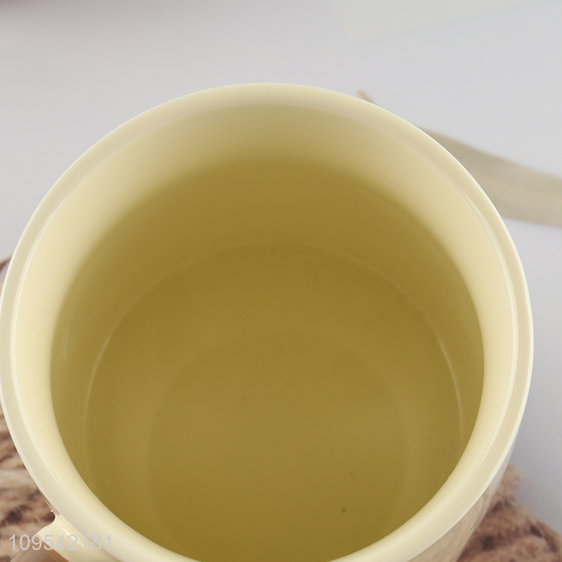New arrival  ceramic water cup water mug with straw