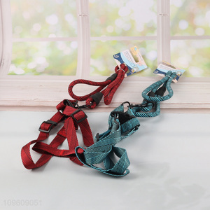 Good quality twill short cotton pet harness leash